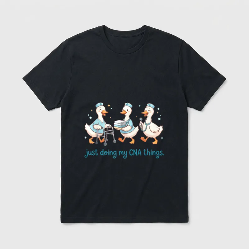 Silly Goose CNA Certified Nursing Appreciation T-Shirt – Classic T-Shirt in Black