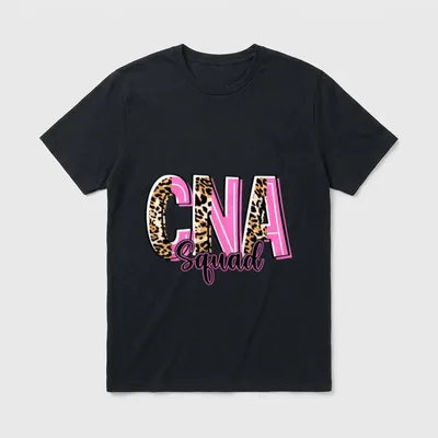 Leopard Pink CNA Squad Certified Nursing T-Shirt – Classic T-Shirt in Black