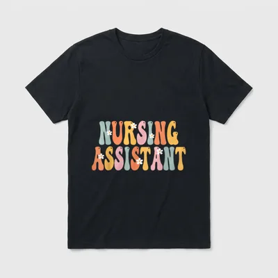 Nursing Assistant Week Groovy Appreciation Day T-Shirt – Classic T-Shirt in Black