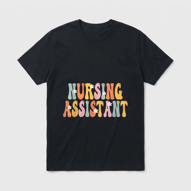 Nursing Assistant Week Groovy Appreciation Day T-Shirt – Classic T-Shirt in Black