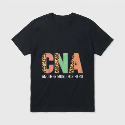 Hero CNA Leopard Certified Nursing Assistant T-Shirt – Classic T-Shirt in Black