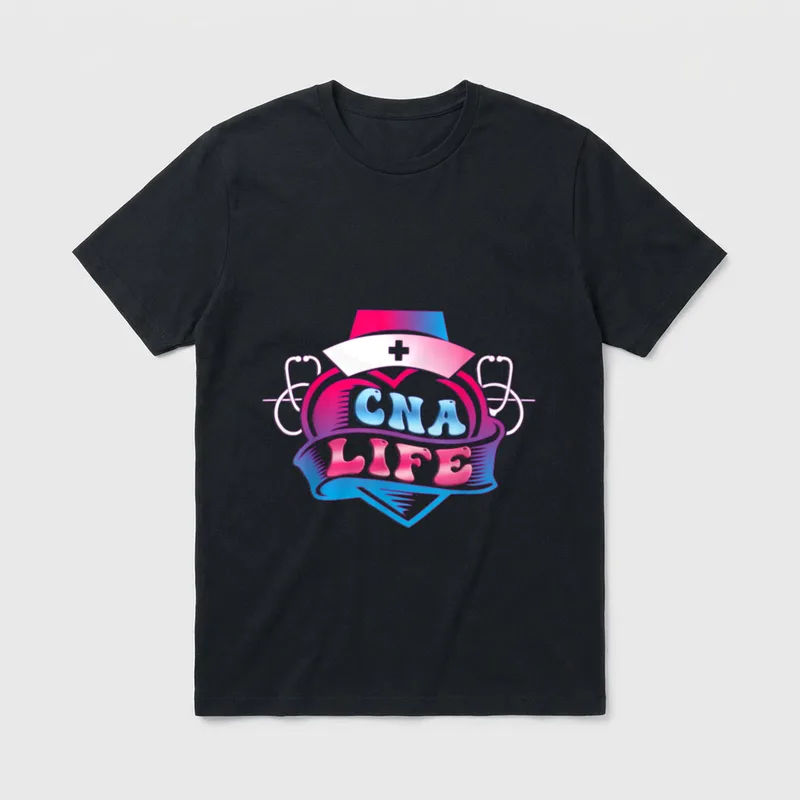 CNA Life Heartbeat Nurse Medical Nursing T-Shirt – Classic T-Shirt in Black