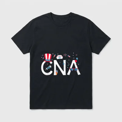 American CNA 4th of July Nursing T-Shirt – Classic T-Shirt in Black