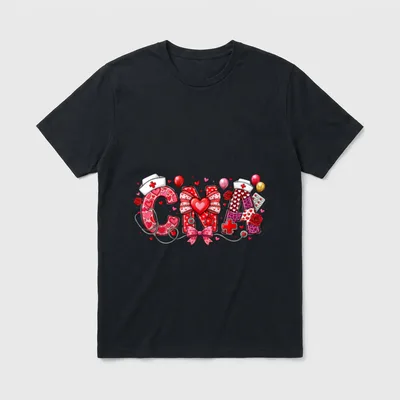 CNA Valentine Coquette Bow Stethoscope Girl T-Shirt – Classic T-Shirt in Black