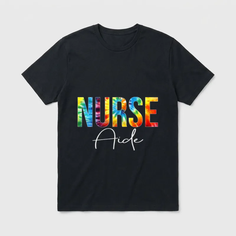 Nurse Aide Appreciation Day Tie Dye T-Shirt – Classic T-Shirt in Black