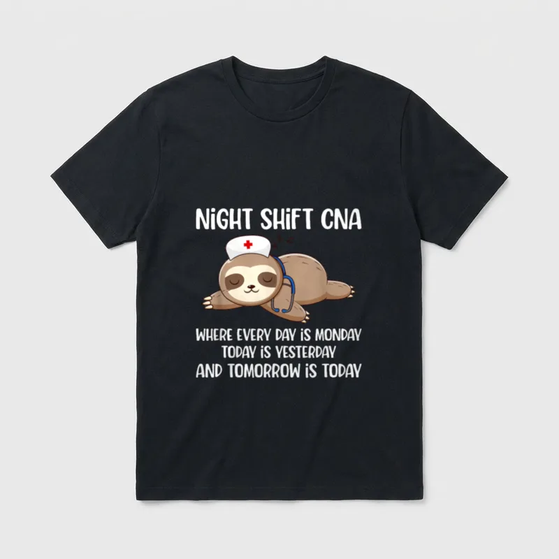 Funny Night CNA Certified Nursing Assistant T-Shirt – Classic T-Shirt in Black