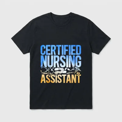 CNA Nurse Certified Nursing Assistant Lightweight T-Shirt – Classic T-Shirt in Black