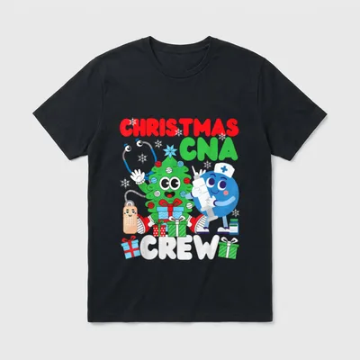 CNA Nurse Certified Nursing Assistant Christmas T-Shirt – Classic T-Shirt in Black