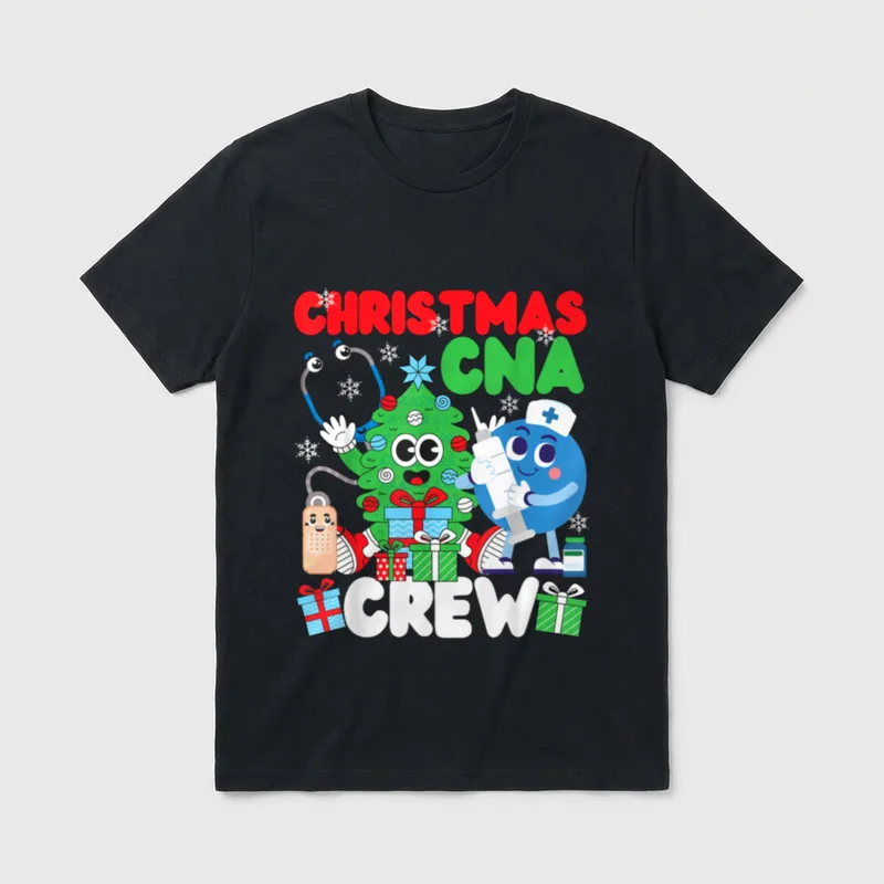 CNA Nurse Certified Nursing Assistant Christmas T-Shirt – Classic T-Shirt in Black