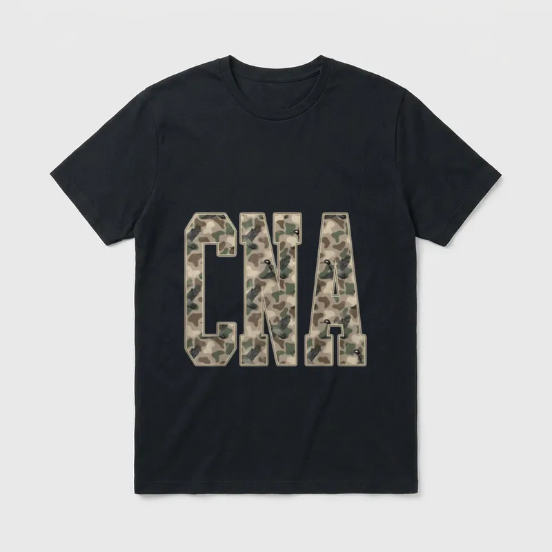 CNA Duck Camo Certified Nursing Assistant T-Shirt – Classic T-Shirt in Black