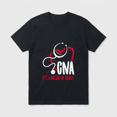 Work of Heart Certified Nursing CNA T-Shirt – Classic T-Shirt in Black