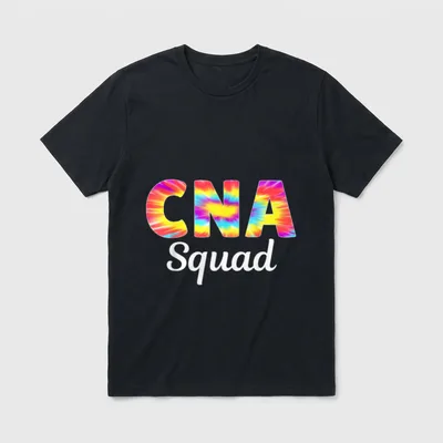 CNA Squad Certified Nursing Assistant Tie T-Shirt – Classic T-Shirt in Black