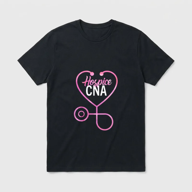 Hospice CNA Certified Nursing Assistant Featuring T-Shirt – Classic T-Shirt in Black