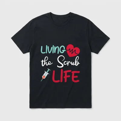 CNA Nurses the Scrub Life Lightweight T-Shirt – Classic T-Shirt in Black