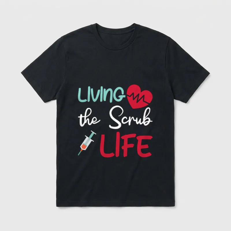 CNA Nurses the Scrub Life Lightweight T-Shirt – Classic T-Shirt in Black