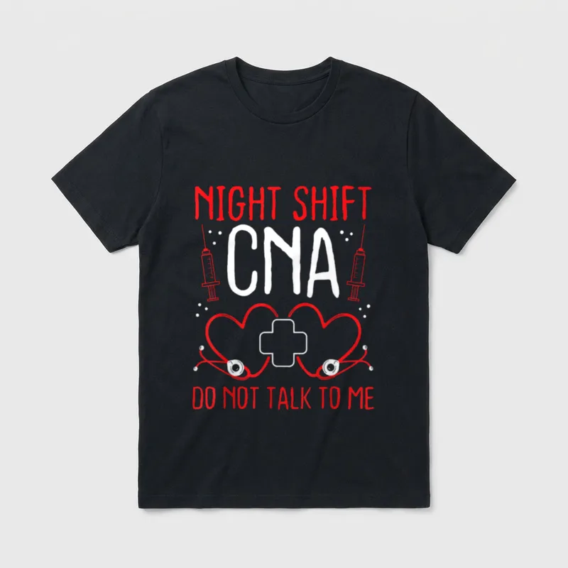 Nursing Assistant Night Shift CNA T-Shirt – Classic T-Shirt in Black
