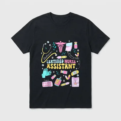 CNA Certified Nursing Assistant Funny Nurse T-Shirt – Classic T-Shirt in Black