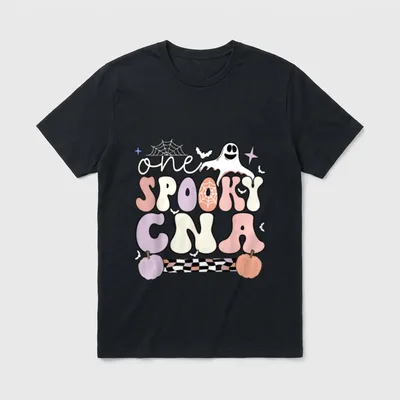 Spooky Certified Nursing Assistant Halloween CNA T-Shirt – Classic T-Shirt in Black