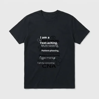 Feet-aching CNA Nurse Life T-Shirt – CNA checklist with stethoscope, nurse cap, and caduceus – Classic T-Shirt in Black
