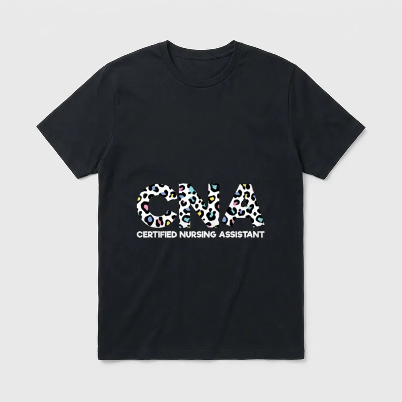 Assistant Nurse Leopard Certified Nursing Playful T-Shirt – CNA CERTIFIED NURSING ASSISTANT – Classic T-Shirt in Black