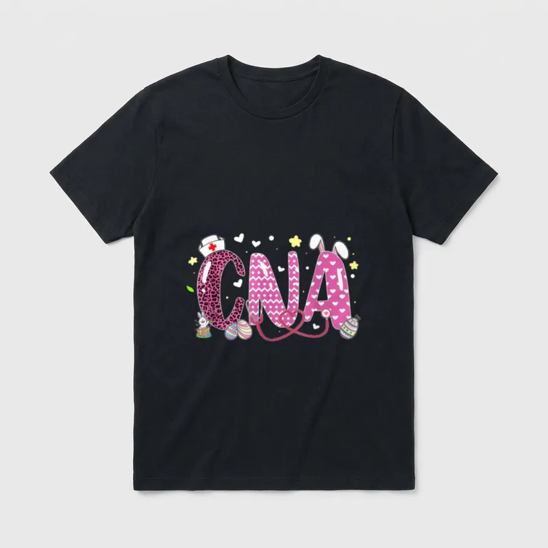 Easter Nurse Doctor Stethoscope Nurses CNA T-Shirt – Classic T-Shirt in Black