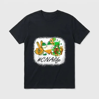 CNA Certified Nursing Assistant Peace St T-Shirt – #CNAlife in black script lettering – Classic T-Shirt in Black