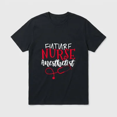 Future Nurse Anesthetist Crna Student School T-Shirt – Classic T-Shirt in Black