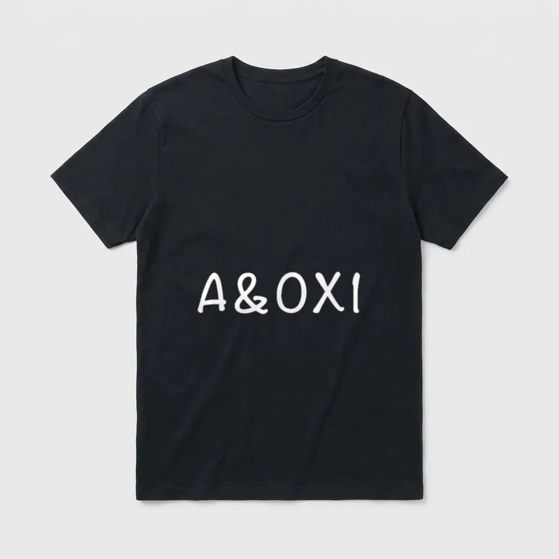 Medical Doctor Nurse CRNA EMT Paramedic T-Shirt – Handwritten A&OX1 lettering in white – Classic T-Shirt in Black