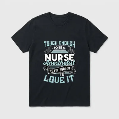 Funny CRNA Nurse Anesthetist Pride T-Shirt – Classic T-Shirt in Black