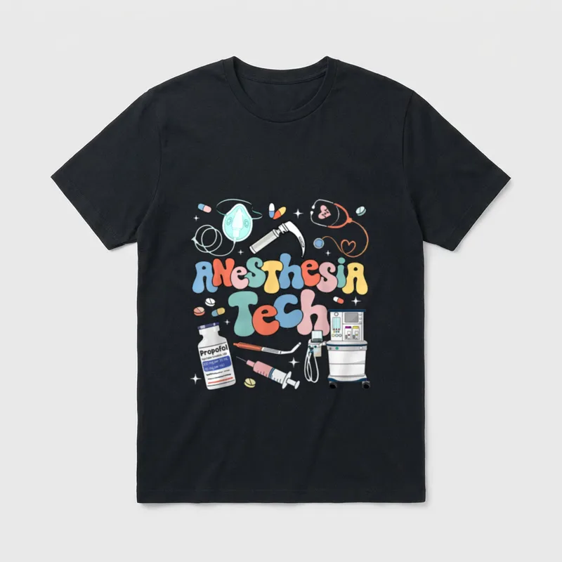 Anesthesiology Anesthesia Tech CRNA Operating Room T-Shirt – Classic T-Shirt in Black