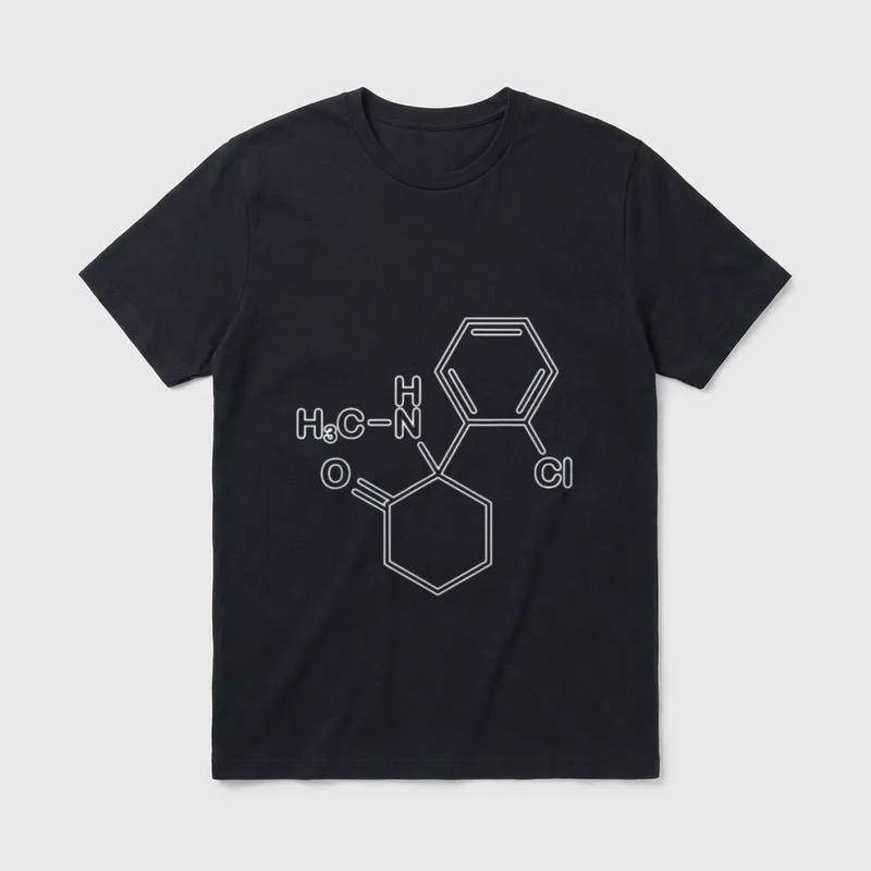 Ketamine Molecule Science Anesthesia Nurse Physician T-Shirt – Classic T-Shirt in Black