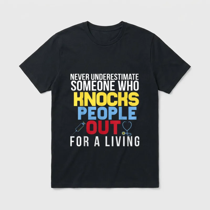 Nurse Anesthetist Graduation CRNA BSN T-Shirt – Classic T-Shirt in Black