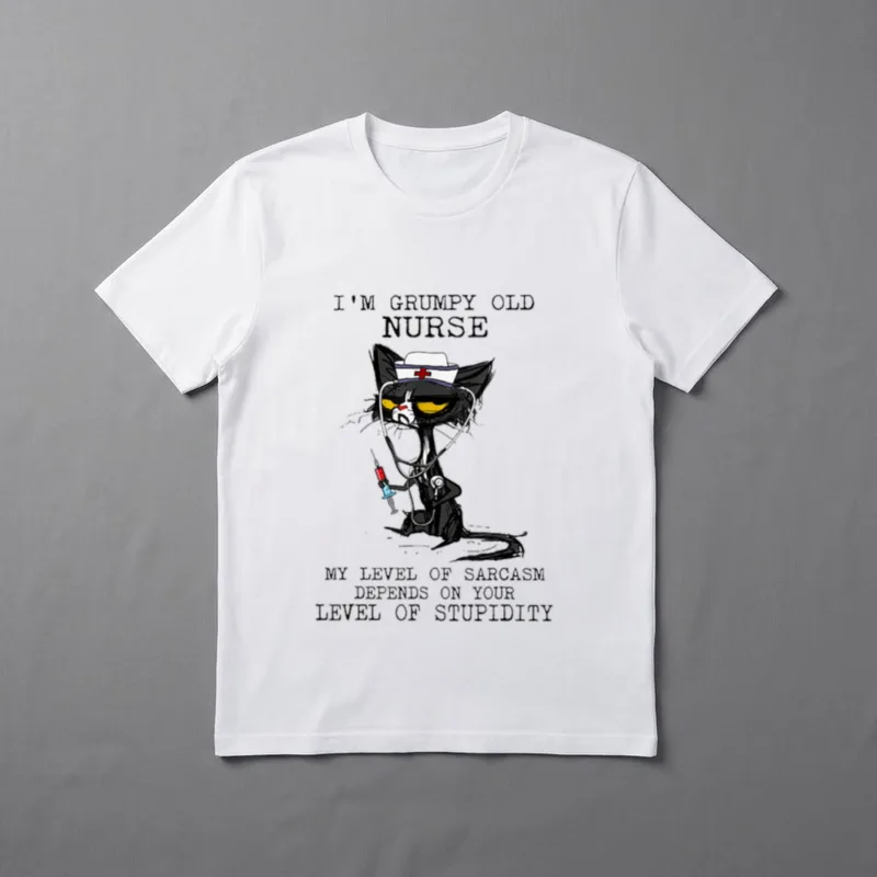 I'm Grumpy Old Nurse My Level T-Shirt – Classic T-Shirt in Black
