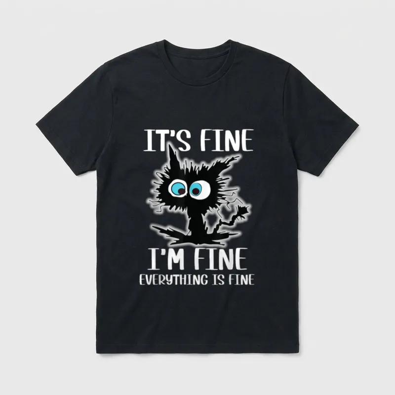 Everything Is Funny Black Cat It's T-Shirt – Classic T-Shirt in Black