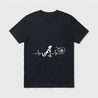 Nurse Stethoscope Heartbeat Vet Week Cat T-Shirt – Classic T-Shirt in Black
