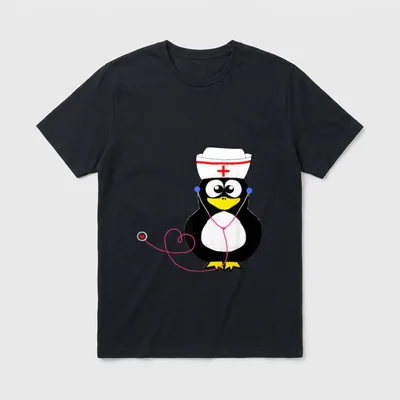 Doctor Doctor Penguin Funny Nurse Water T-Shirt – Classic T-Shirt in Black