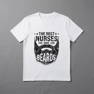 The Best Nurses Have Beards Bearded T-Shirt – Classic T-Shirt in Black