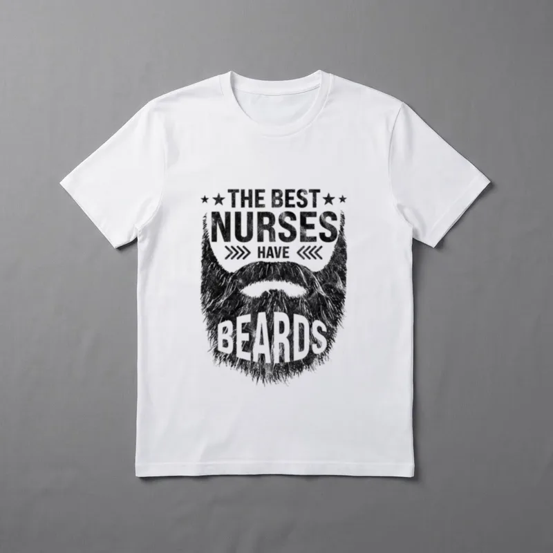 The Best Nurses Have Beards Bearded T-Shirt – Classic T-Shirt in Black