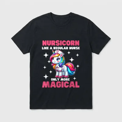 Unicorn Nursicorn Nursing Medical Love T-Shirt – Classic T-Shirt in Black