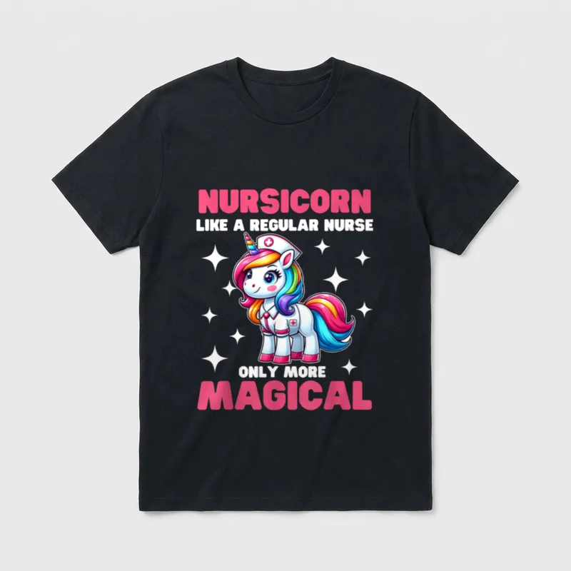 Unicorn Nursicorn Nursing Medical Love T-Shirt – Classic T-Shirt in Black