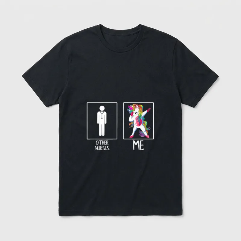 Other Nurses Me Unicorn Dabbing T-Shirt – Classic T-Shirt in Black
