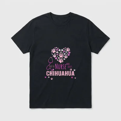 Pink Just a Nurse Who Loves T-Shirt – Classic T-Shirt in Black