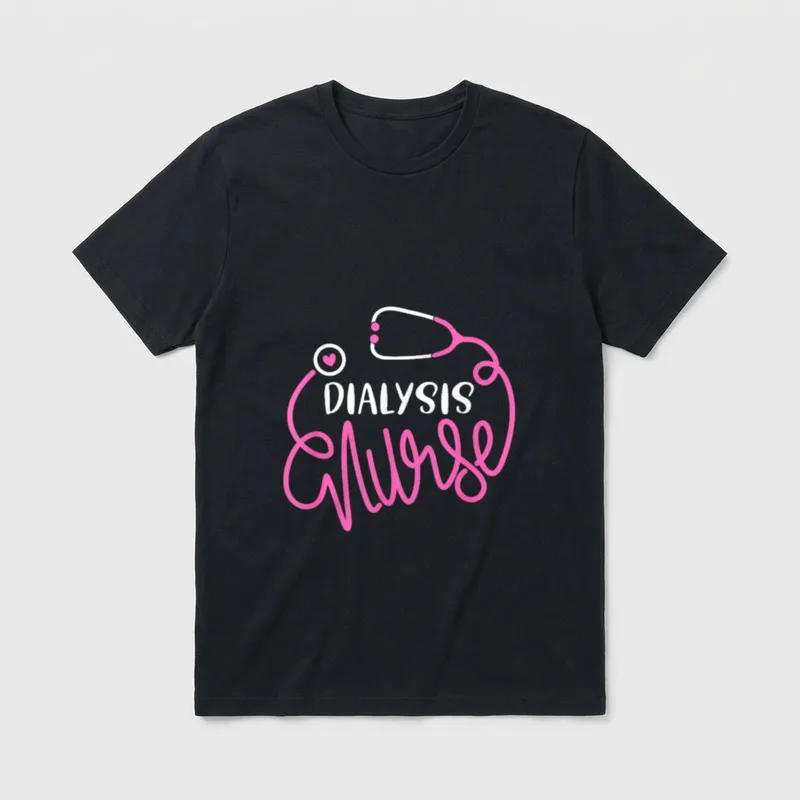 Dialysis Nurse Funny Nephrology Nursing Department T-Shirt – Classic T-Shirt in Black