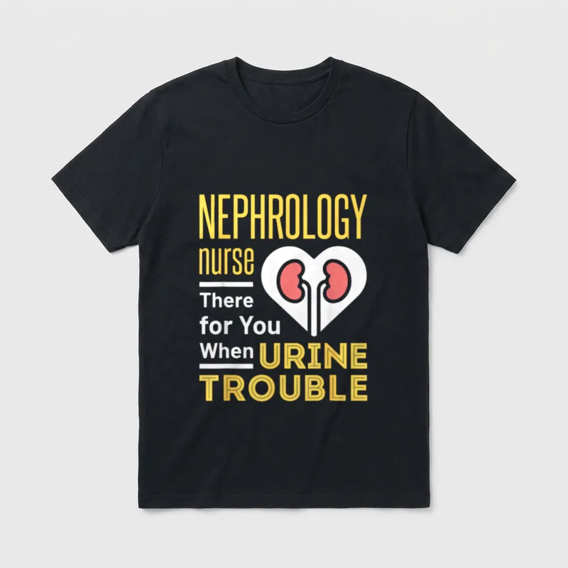 Nephrology Nurse Nursing Dialysis T-Shirt – Classic T-Shirt in Black