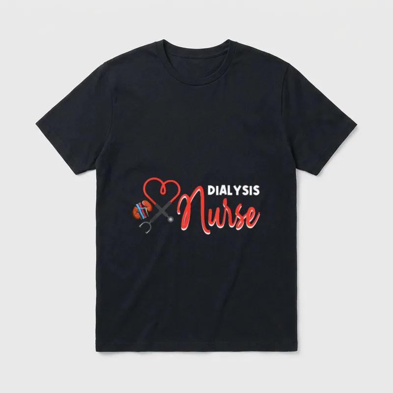 Dialysis Nurse for Technician Heart Nephrology T-Shirt – Classic T-Shirt in Black