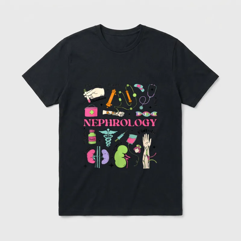 Nephrology Nurse Dialysis CCHT Hemodialysis T-Shirt – Classic T-Shirt in Black