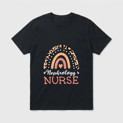 Dialysis Rn Rainbow Nephrology Registered Nurse T-Shirt – Classic T-Shirt in Black