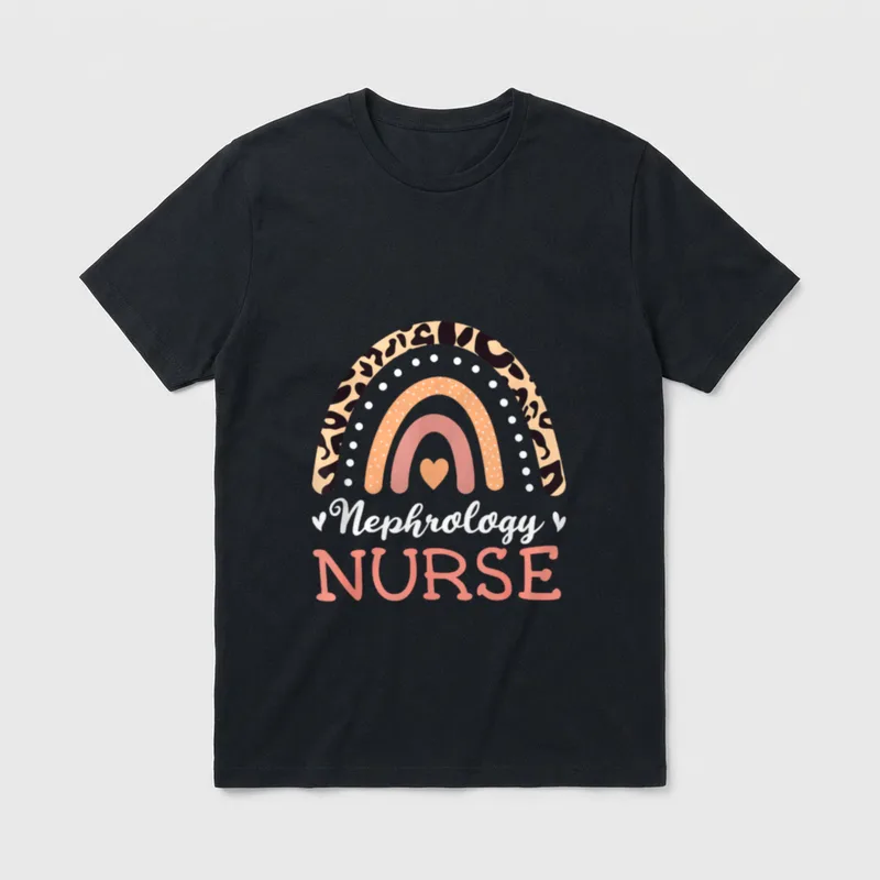 Dialysis Rn Rainbow Nephrology Registered Nurse T-Shirt – Classic T-Shirt in Black