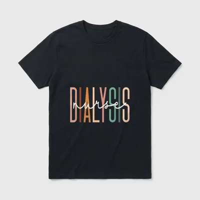 Dialysis Nurse Nephrology Technician Registered T-Shirt – Classic T-Shirt in Black