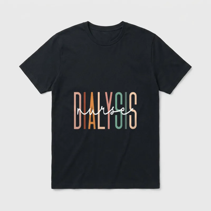 Dialysis Nurse Nephrology Technician Registered T-Shirt – Classic T-Shirt in Black